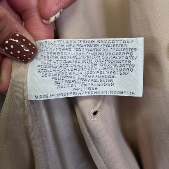Worthington Trench‎ Coat Womens XL Beige Classic Old Money Timeless Capsule Chic - Picture 12 of 16